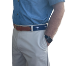 SC State Flag Belt Palmetto Moon on Cotton Web by Charleston Belt