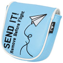 Paper Airplane "Send It" L.A.B. DF3 Embroidered Center Shaft Putter Cover