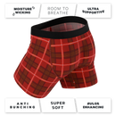 The Partridge | Red Cozy Plaid Ball Hammock® Pouch Underwear