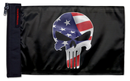 Punisher USA 12"x18" Forever Wave Flag for Boats