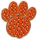 Orange Tiger Paw Ball Marker & Hat Clip by Bonjoc