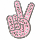 Peace Sign Hand Gesture Crystal Ball Marker & Hat Clip by ReadyGOLF