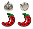 Chili Pepper with Crystals Ball Marker Earrings by ReadyGOLF