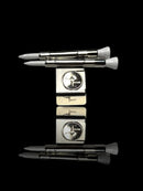 The Tee Clip® Tether™: USA Made | Golf Tee Holder for Belt or Waist| Double Barrels for 2 Tees and 18mm Ball Marker