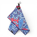 Coral Reef Golf Towel | Premium Double-Sided Microfiber | Heavy-Duty Magnetic Towel with Carabiner Clip | 24 x 16 in
