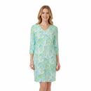 Brisbane V-Neck Dress in 29 Palms Green