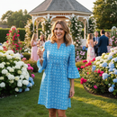 Greenwich Tunic Dress in Cupid's Arrow Blue and White