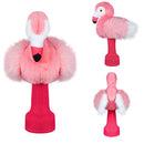Pale Pink Flamingo Driver Headcover with Long Neck Sock