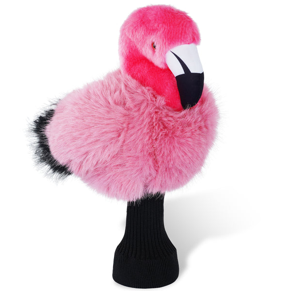 Pink Flamingo Driver Headcover with Long Neck Sock