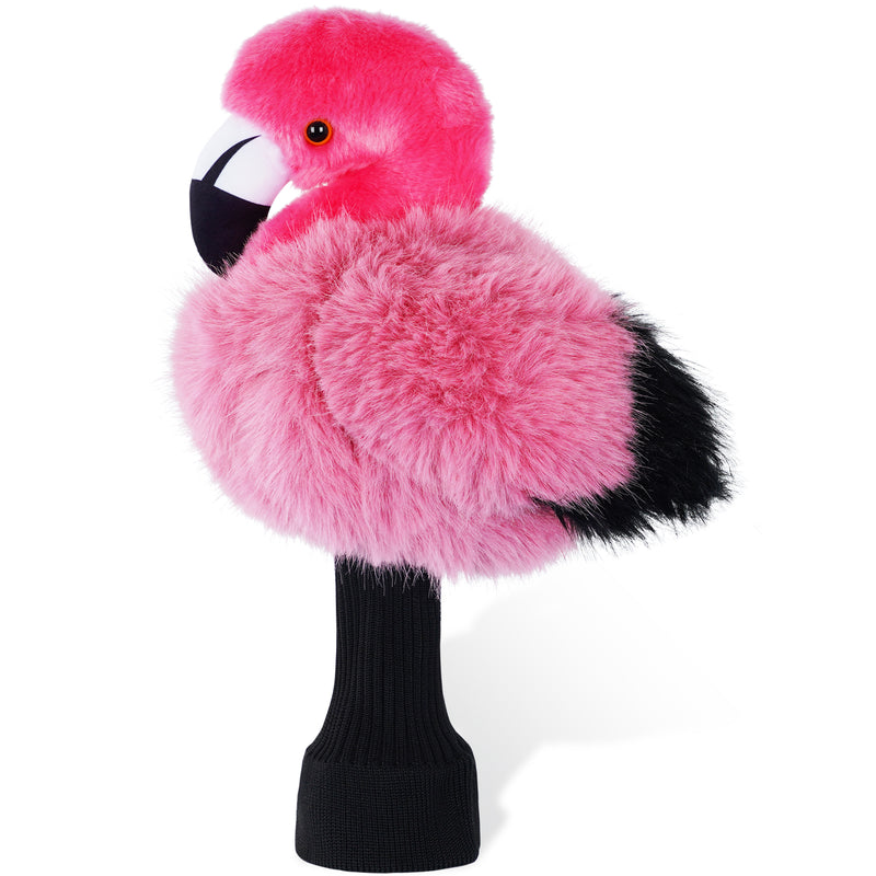 Pink Flamingo Driver Headcover with Long Neck Sock