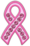 Pink Ribbon Crystal Ball Marker & Hat Clip by ReadyGOLF