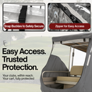 4 Seater Golf Cart Enclosure for 80 Inch Long Roof – Grey Rain and Winter Driving Cover