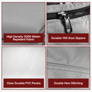 2 Passenger Driveable Golf Cart Enclosure Golf Cart Rain Cover YKK Door Zippers - Grey