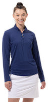 SanSoleil: Ladies UPF 50 SunGlow Long Sleeve Zip Mock - 900434