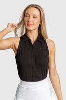 COEUR Full Button Down Sleeveless Polo by Calliope Golf