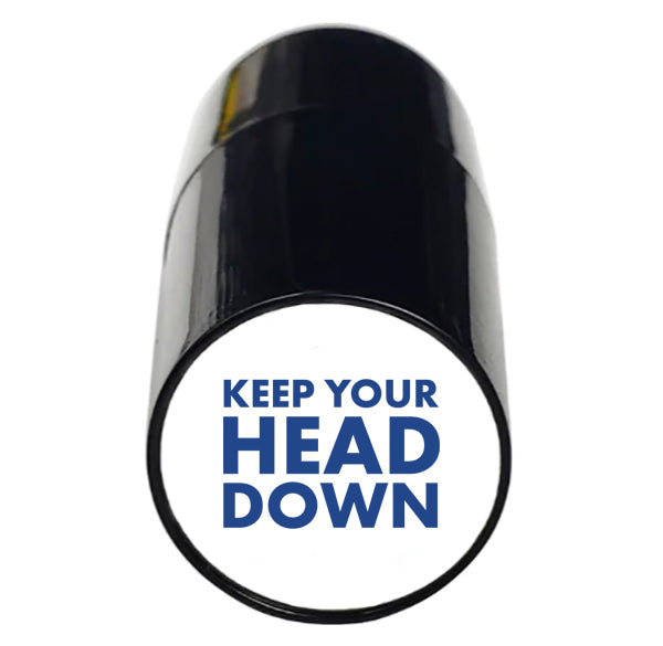 Keep Your Head Down Golf Ball Stamp Identifier by ReadyGOLF