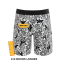 The Racy & Lacy | Provocative Lace Print Long Leg Ball Hammock® Pouch Underwear With Fly