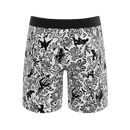 The Racy & Lacy | Provocative Lace Print Long Leg Ball Hammock® Pouch Underwear With Fly