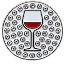Red Wine Crystal Ball Marker & Hat Clip by ReadyGOLF