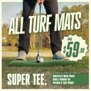 2 x 3 Super Tee Golf Mat with Urethane-Coated Backing