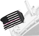 USA Subdued Thin Pink Line 12"x18" Forever Wave Flag for Boats