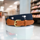 SC State Flag Belt Palmetto Moon on Cotton Web by Charleston Belt