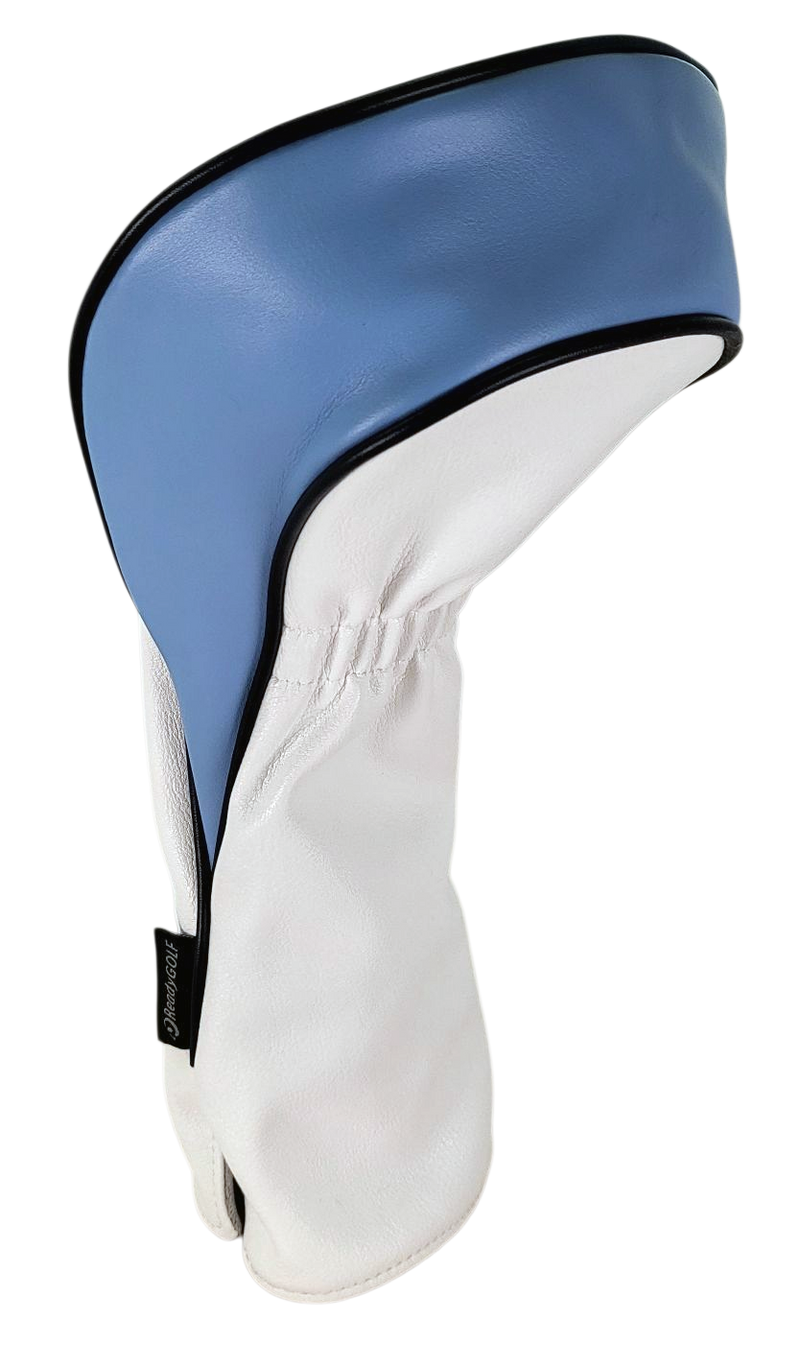 Classic Argyle Sky Blue Embroidered Driver Headcover by ReadyGOLF