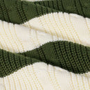 Forest Striped Cable Knit Roll neck Sweater