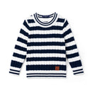 Striped Cable Knit Kids Sweater