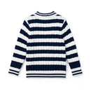 Striped Cable Knit Kids Sweater