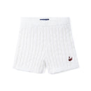 Cable Knit Short in White