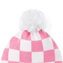 Pink Checker Baby Knit Beanie