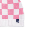 Pink Checker Baby Knit Beanie