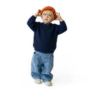 Classic Knit Baby Sweater in Navy