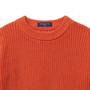 Classic Knit Baby Sweater in Orange Rust