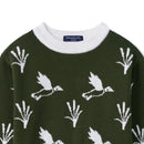 Mallard Duck Knit Long Sleeve Crewneck Sweater