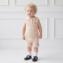Cable Knit Short in Beige