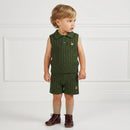 Cable Knit Short in Forest Green