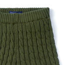 Cable Knit Short in Forest Green