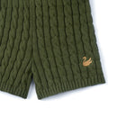 Cable Knit Short in Forest Green
