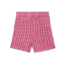 Cable Knit Short in Rose Pink