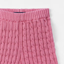 Cable Knit Short in Rose Pink