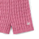 Cable Knit Short in Rose Pink