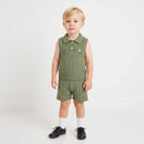 Cable Knit Short in Sage Green