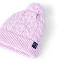 Cable Knit Pom Beanie in Lilac