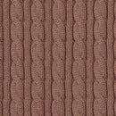 Classic Cable Knit Baby Sweater in Mocha