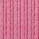 Classic Cable Knit Baby Sweater in Rose Pink