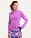 EP NY Golf: Women's Long Sleeve Zip Mock - NS5104X