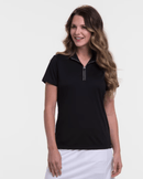 EP NY Golf: Women's Short Sleeve Convertible Zip Mock Polo - NS5110X