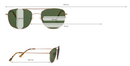 Palermo Gold Bifocal Sunglasses by Peepers
